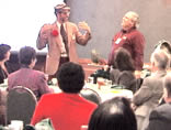 Buford interacts with the audience